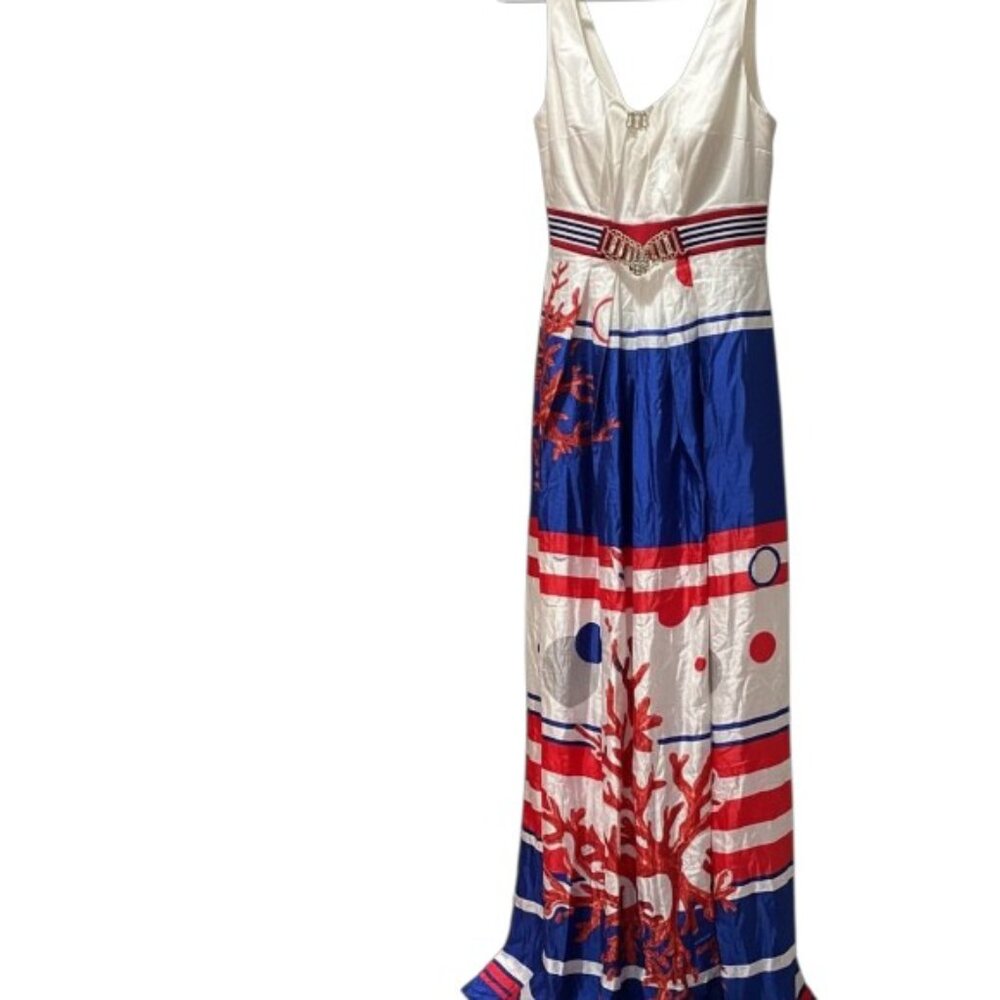 Gizia 100% Silk Cocktail Maxi Dress Size 38